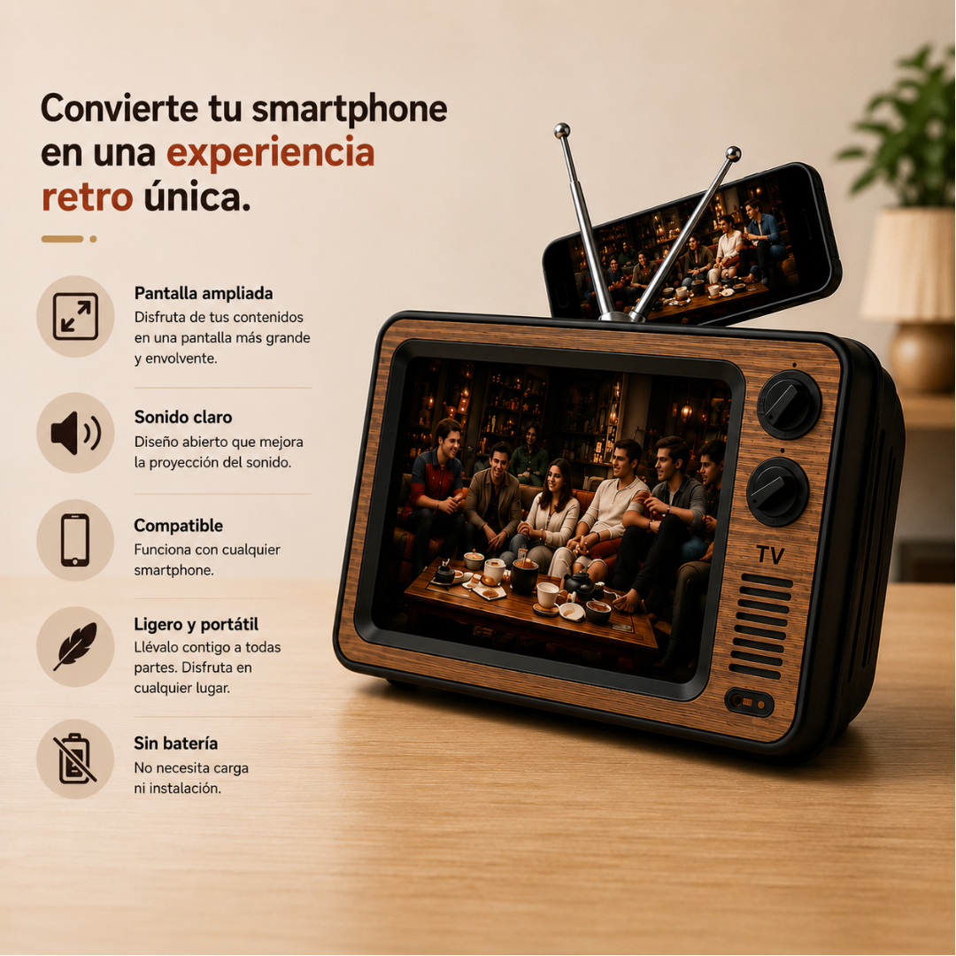 Lupa De Teléfono TV Retro